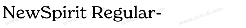 NewSpirit Regular字体转换